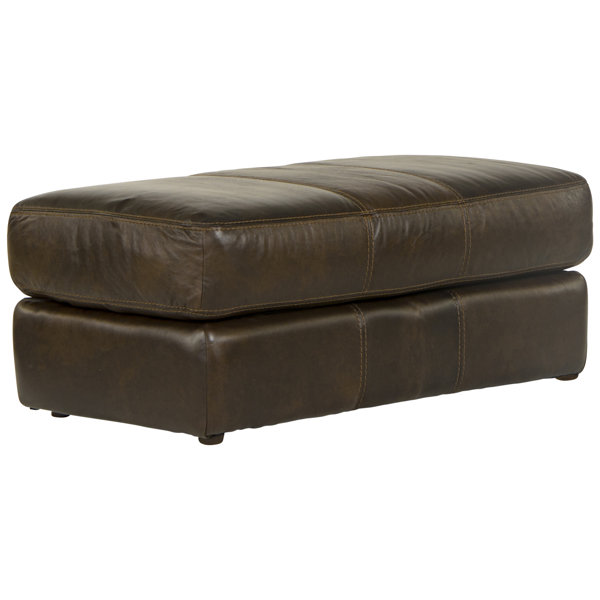 17 Stories Meleia Top Grain Italian Leather Match Ottoman & Reviews